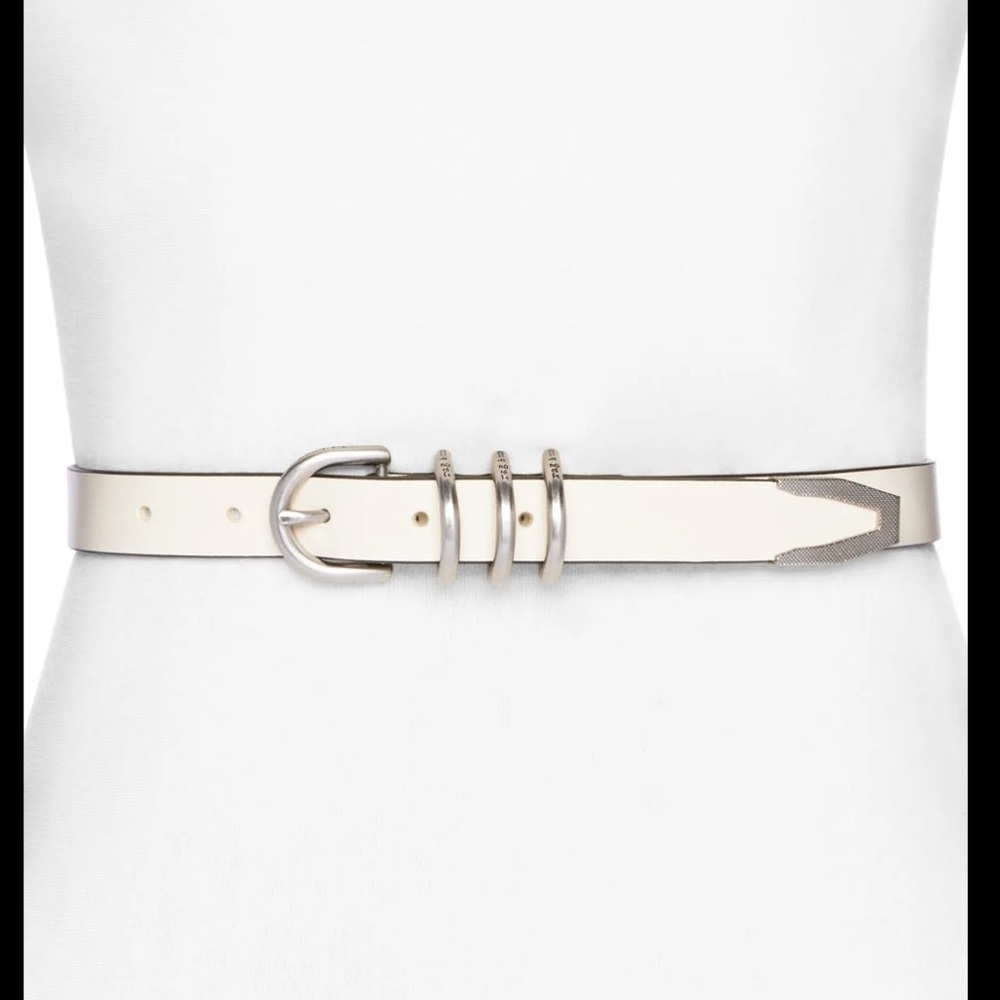 New Rag & Bone Baby Women's Spire Hip Leather Belt With Tag Size M